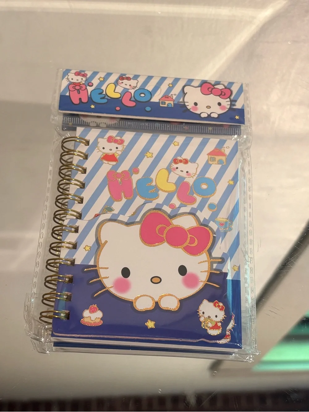 Hello kitty blue small spiral notebook